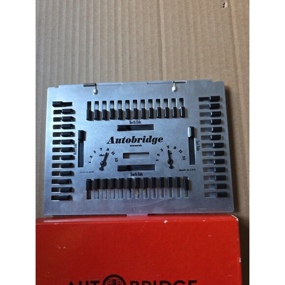 Vintage Autobridge Deluxe Pocket Model No PB Solo Bridge Game with Case Sheets‎ - Picture 3 of 7